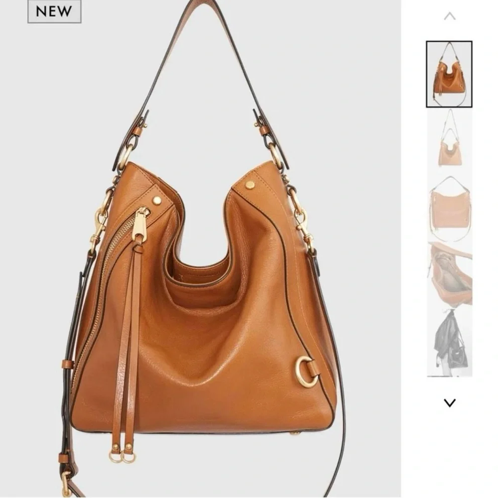 Rebecca Minkoff Leather Hobo Shoulder Bag in dune - Picture 1 of 4